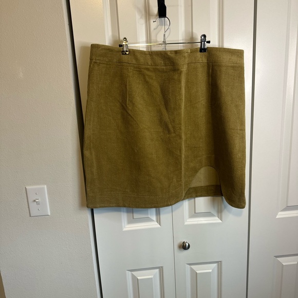 Nasty Gal Khaki Corduroy Mini Skirt - Picture 1 of 9